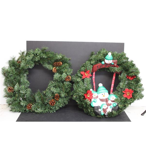 (2) Christmas Wreaths