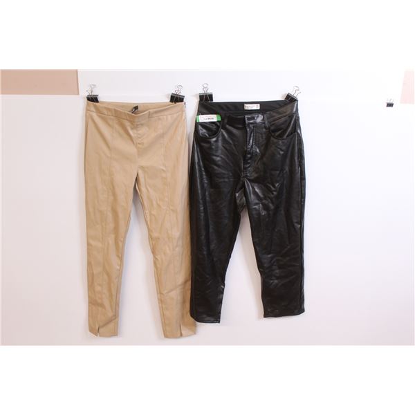 (2) Pair of Pleather Slacks (30/10 - Lg)