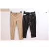 Image 1 : (2) Pair of Pleather Slacks (30/10 - Lg)