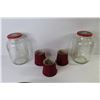 Image 5 : (2) Bick's Pickle Jars, Conair Home Barber Set, (3) Small Lampshades, (3) Frying Pans, Angel food Ca