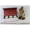 Image 1 : Statue of Man with Dog- Festive Market Candle Set