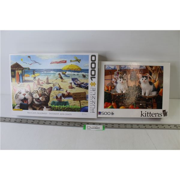 (2) Jigsaw Puzzles (1) 500 piece- (1) 1000 pieces