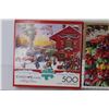 Image 4 : (3) Jigsaw Puzzles, 300- 500- 1000- pieces