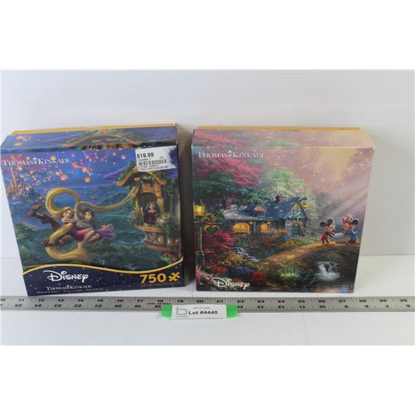 (2) Disney Jigsaw Puzzles, (1) 750 piece