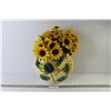 Image 1 : Artables Sunflower Vase with Artificial Flower Arrangement