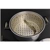 Image 7 : Sunbeam Deep Fryer- (powers on)- Table Runner- (NIB)- Plastic tray, (14''x 14''), Picture of bowl (1