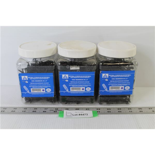 (3) Containers of Dry Wall Screws- (#6 2'')