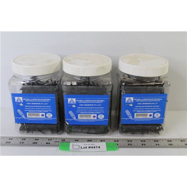 (3) Containers of Dry Wall Screws- (#7 2 1/2)