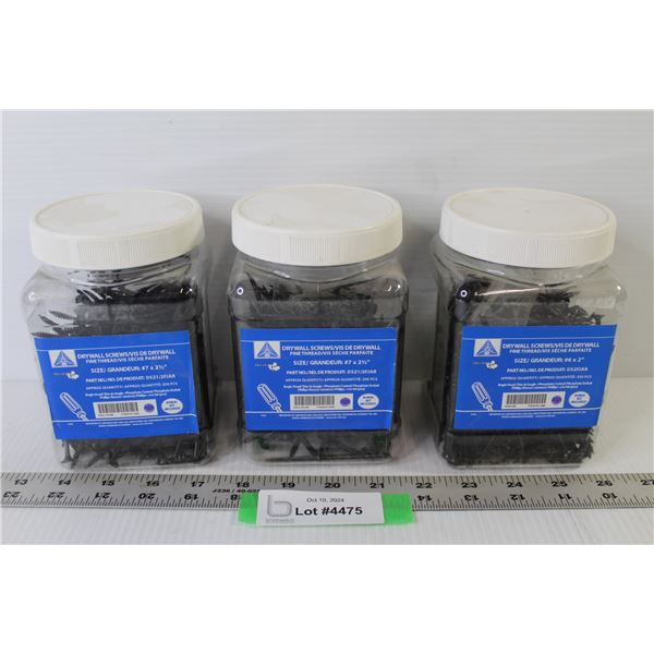 (3) Containers of Dry Wall Screws- (#7 2 1/2)