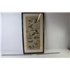Image 1 : Framed Embroidery Art of Birds- (13''x 25'')