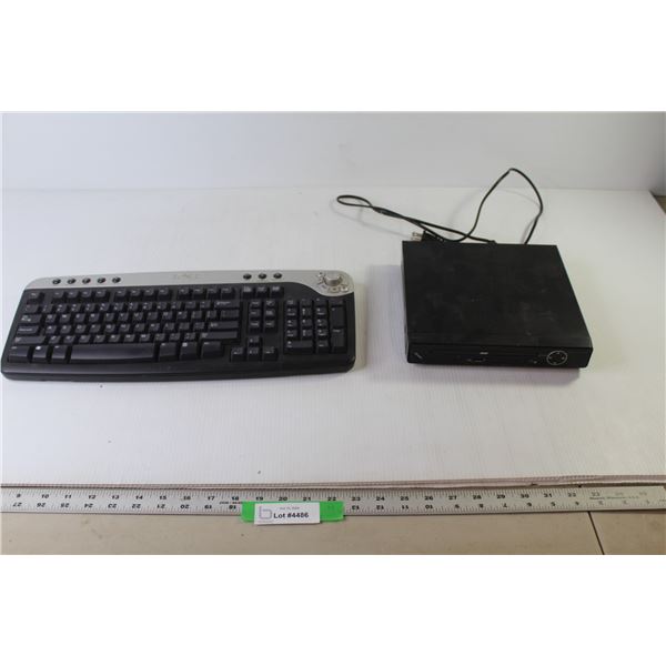 DELL Desktop Keyboard- w/ Sylvania DVD Player (As is)