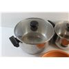 Image 8 : Frying Pan 10'' and Assorted Size Pots with Lids