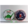 Image 1 : Sinclair Dino & Atlantic Motor Oil Signs 12''