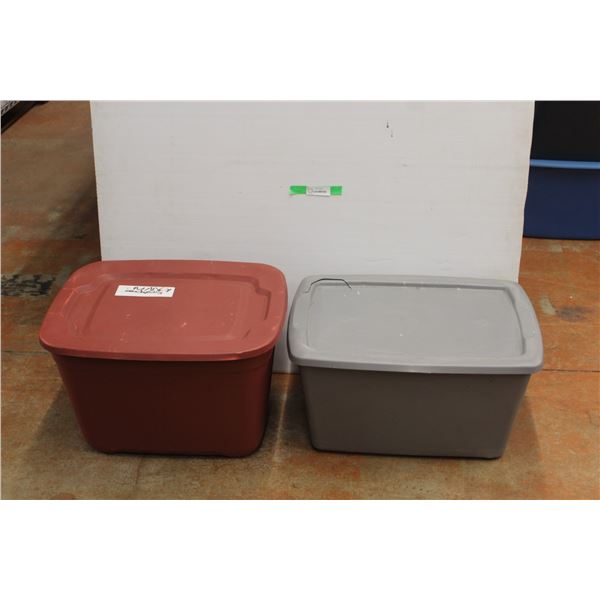 *(2) Plastic Totes 24'' x 15''