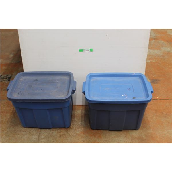 *(2) Rubbermaid Roughneck Plastic Totes 22'' x 17''