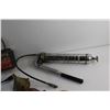 Image 3 : Funnels, Electric Fence Energizer, Grease Pump and Assorted Items
