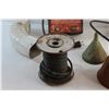 Image 5 : Funnels, Electric Fence Energizer, Grease Pump and Assorted Items