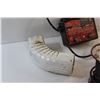 Image 6 : Funnels, Electric Fence Energizer, Grease Pump and Assorted Items