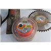 Image 4 : Twisted Trimmer Line, Propane Torch, Sanding Block, Saw Disks and Assorted Items