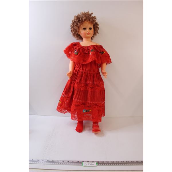 Doll with Red Dress - 34"