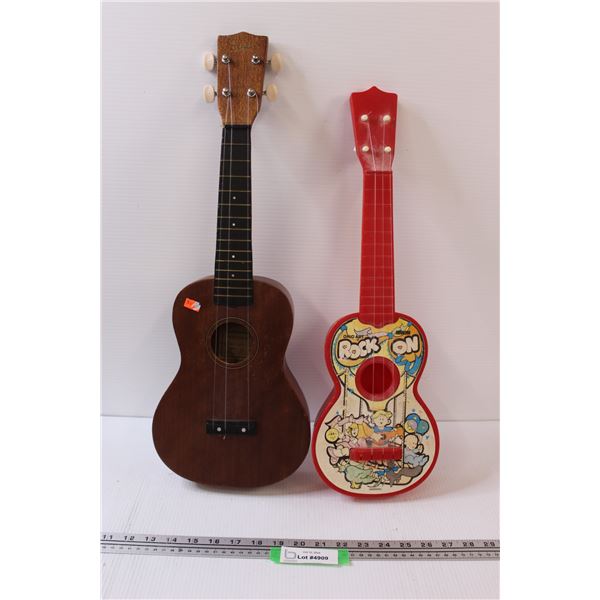 Ukelele, Toy Guitar - Both As Is