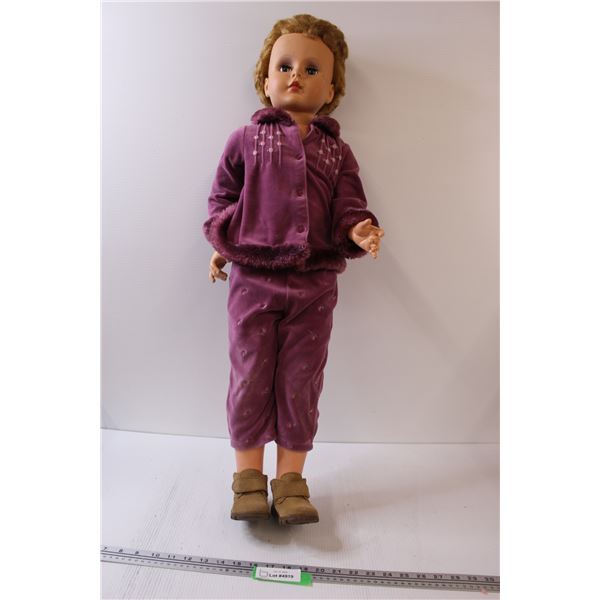 Doll with Purple Pajamas - 35"