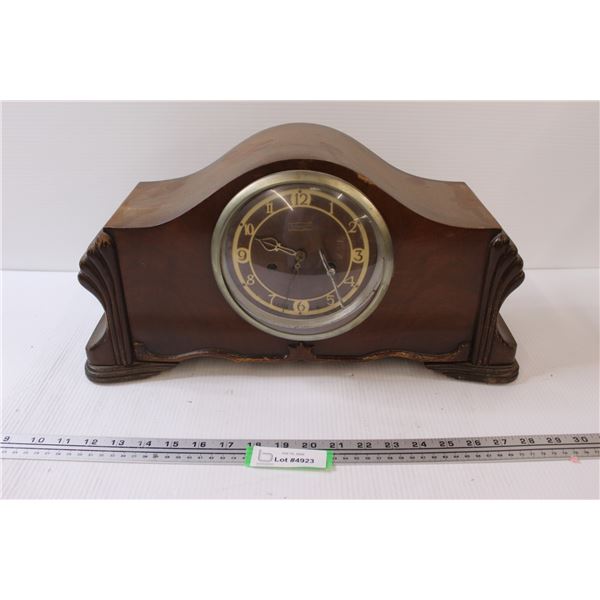 Forestville Key Wind Mantle Clock - Has Key - As Is