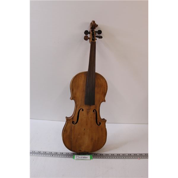 Violin Missing Tail Piece and Strings - Possibly Stradivarius Replica (Inside Tag Pictured) - 24"H