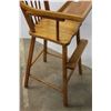 Image 4 : *Antique Wooden High Chair- As Is- Backrest Needs Repair- 36''h x 16''d x 15.5''w