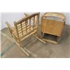 Image 4 : *Vintage Children's Rocker w/ Vintage Potty Training Chair- Missing Potty tray 21'' h x 16'' d x 14'