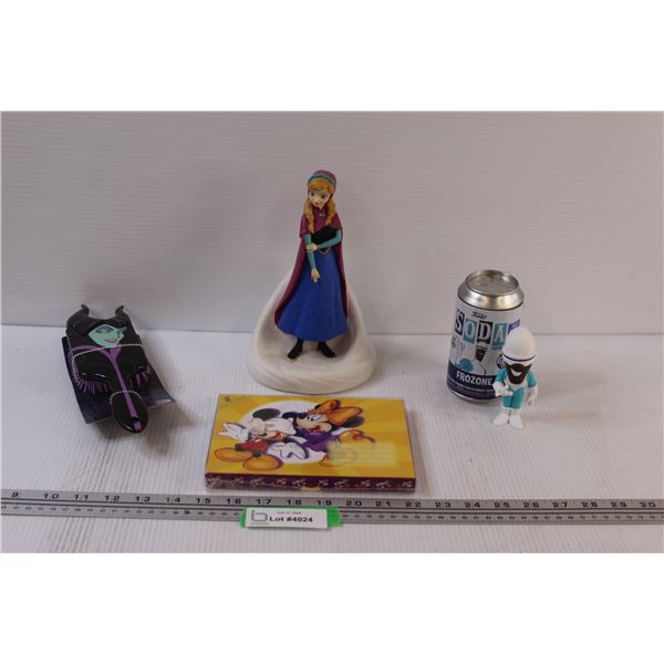 Disney Lot: Stationary Set, Maleficent Wet Brush, Ona Coin Bank,  Funko Frozone