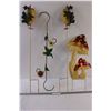 Image 1 : (4) Garden Stake Ornaments: Mushrooms, Birds, Hummingbird