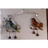 Image 3 : (8) Garden Decor Ornaments & Wind Chimes : Rooster, Peacock, Birds