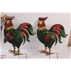 Image 4 : (8) Garden Decor Ornaments & Wind Chimes : Rooster, Peacock, Birds