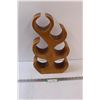 Image 1 : Wooden Wine Rack - 17.5" x 10.5'' x 3.5"