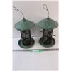 Image 1 : (2) Metal Bird Feeders - 13" Tall
