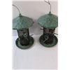 Image 2 : (2) Metal Bird Feeders - 13" Tall