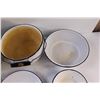 Image 3 : (6) Enamel Pots & Plates - Assorted Sizes
