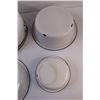 Image 9 : (6) Enamel Pots & Plates - Assorted Sizes