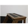 Image 3 : Brown Folding Step Stool - 30" x 13" (Folded) & 24.5" x 19" (Un-Folded)