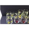 Image 2 : (10) Lemon Glasses Set & (2) Plaid Deer Glass Cups