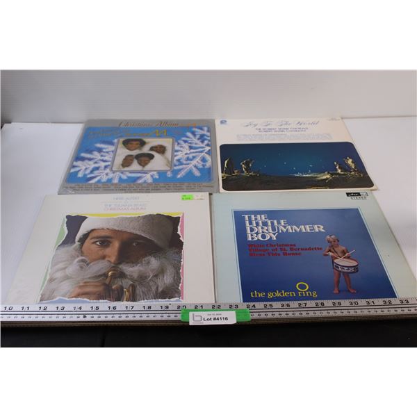 (4) Records: Christmas Editions: Boney M. Little Drummer Boy, Tijuana Brass, Robert Shaw
