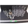 Image 1 : (10) Plastic Glasses, (4) Glass Glasses, Battery Operated Flickering Light (Works)