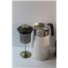Image 7 : Corning Ware and Metal Coffee Pitchers. Thermos Cups and Mason Jar Mugs