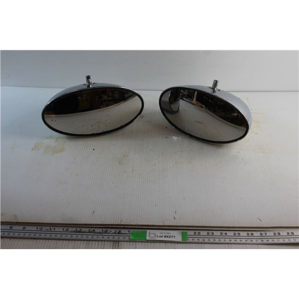 (2) Vintage Vehicle Mirrors 10''
