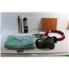 Image 1 : Brazing Fuel Tank, Tim Hortons Thermos, Tarp, Knee Protection and Assorted Items