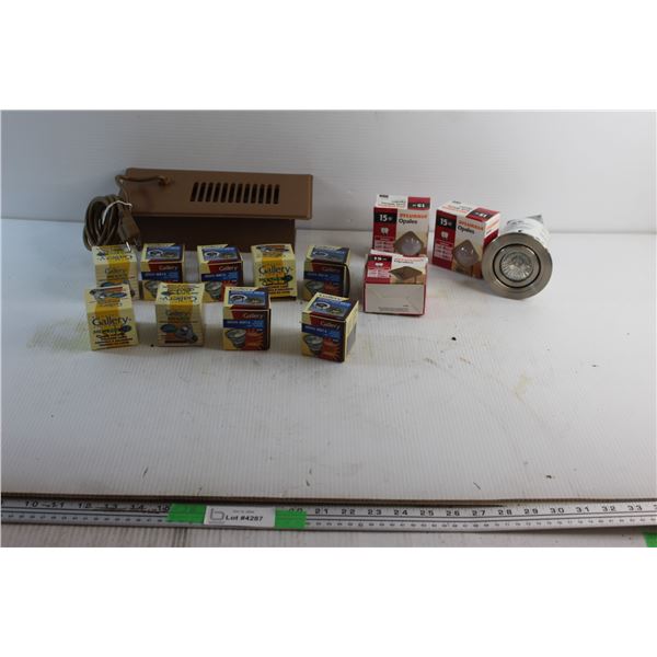 Cyclone Booster Fan - Tested, Ceiling Lamp and Assorted Light Bulbs