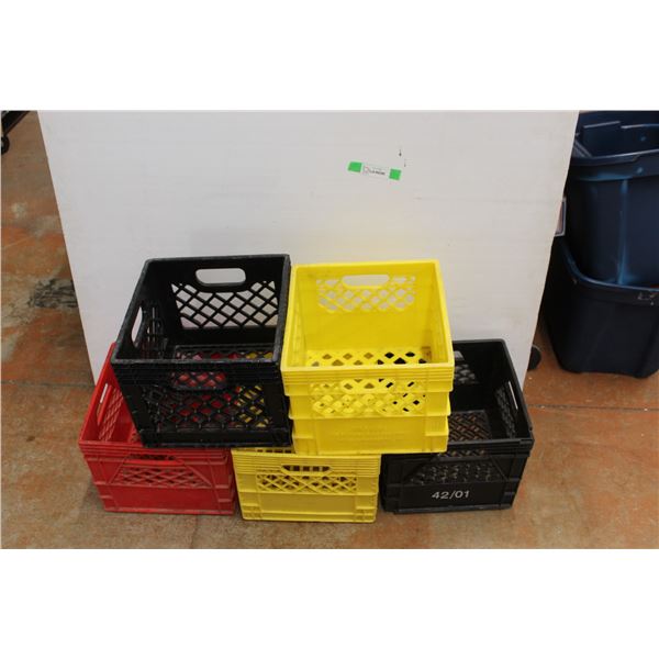*(5) Plastic Crates