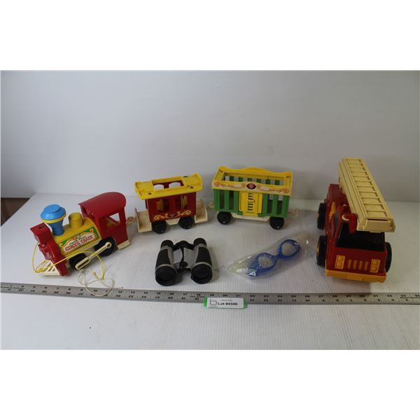 Fisher Price Train - Matsushiro Fire Truck - Binoculars - Goggles