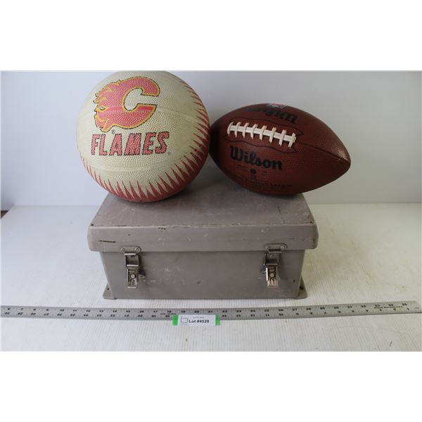 Unknown Plastic Case - Calgary Flames Basket Ball - Wilson Foot Ball
